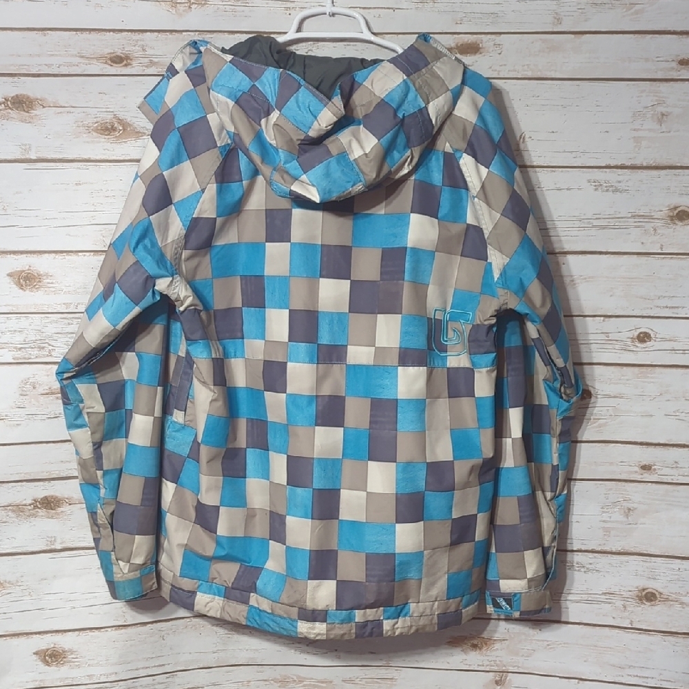 Burton Blue And Gray Patterned Jacket - image 4